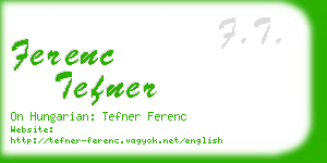 ferenc tefner business card